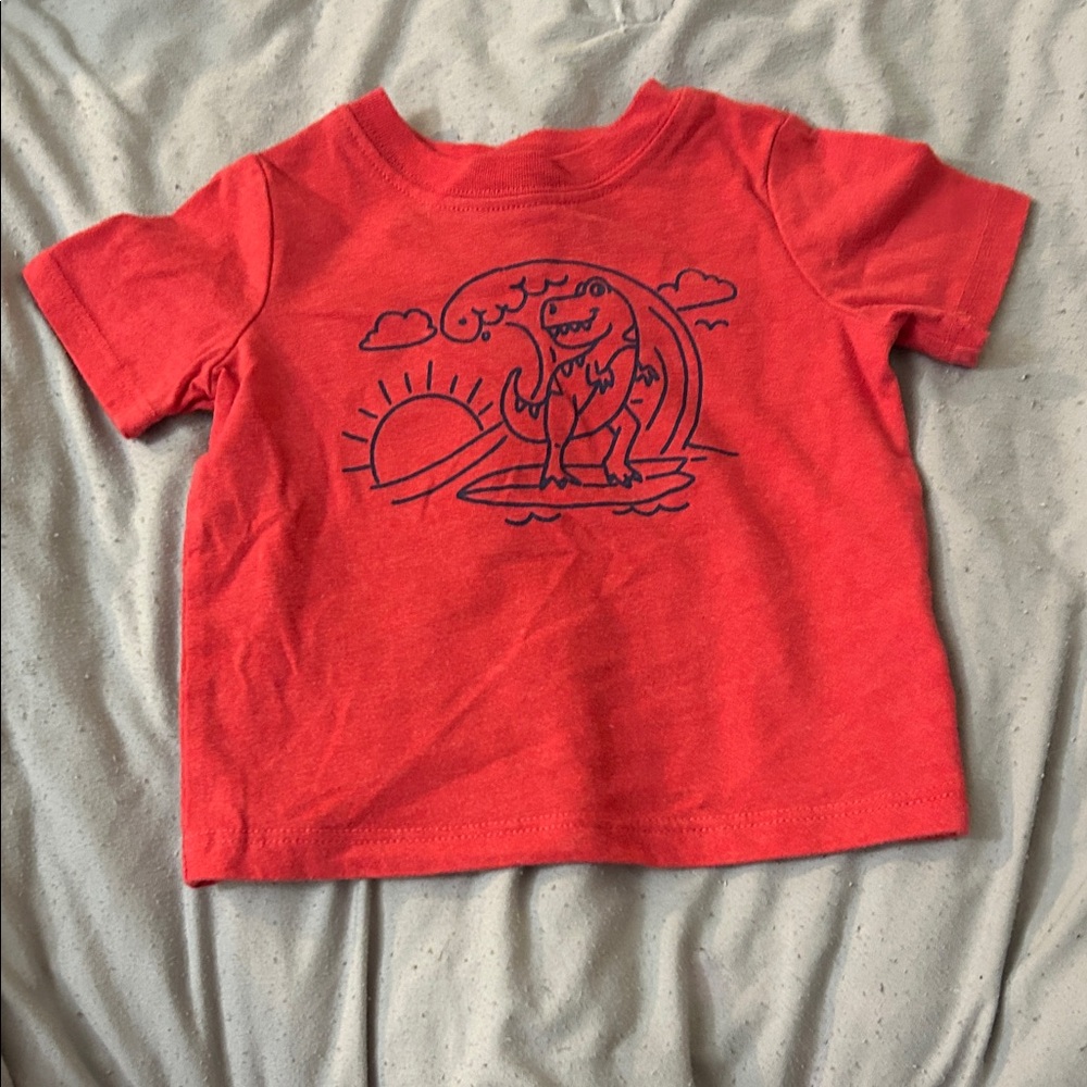 Red Dinosaur Graphic Kids T-Shirt
